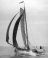 Op het IJsselmeer waar nu ongeveer Almere Stad oprijst in 1955
